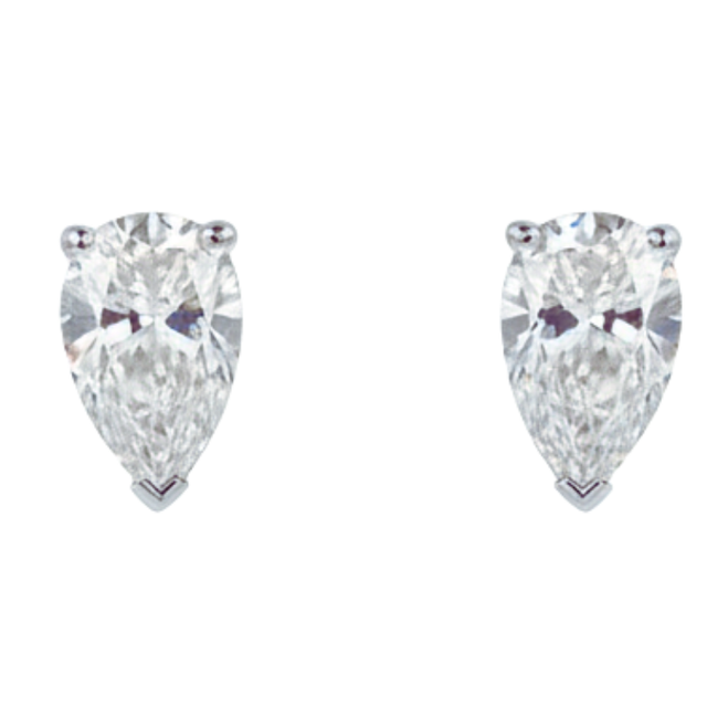 The Luna Pear Studs 1.75 CT