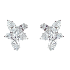 Marquise Diamond Cluster Earrings